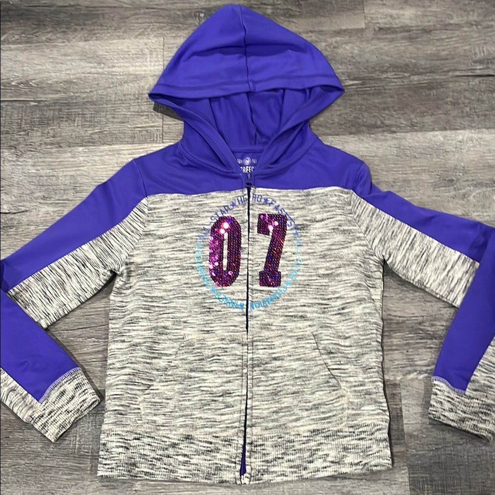 Kids Purple and Gray Hoodie